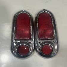 Vintage Pair Red Tail Lights Chevy Oldsmobile 6 Long 1950s Read