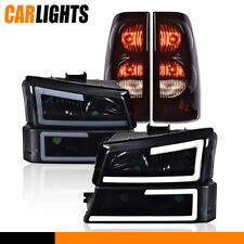 Fit For 2003-2007 Chevy Silverado Led Drl Bumper Headlights Lamps Tail Lights