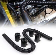 36 Stainless Steel Flexible Radiator Coolant Water Hose Kit With Caps Black Us