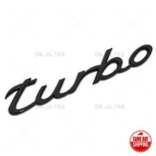 Gloss Black Look Porsche Turbo Letters Rear Badge Liftgate Emblem Look Deck Lid