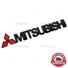 For Mitsubishi Logo Letter Sport Rear Liftgate Tailgate Lid Badge Emblem Black