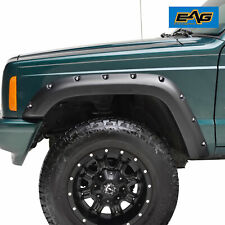 Eag Fit 84-01 Jeep Cherokee Xj Abs Bolt On Pocket Rivet Style 4pcs Fender Flares