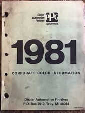 1981 Ppg Color Paint Chip Gm Chrysler Ford Cars Trucks Interior Exterior