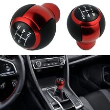 5 Speed Leather Round Ball Shape Universal Car Gear Shift Knob Shifter Lever Red
