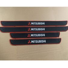 Black Car Door Scuff Sill Cover Panel Step Protector For Mitsubishi Accessories