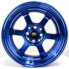 15x8 Sonic Blue Wheels Mst Time Attack 4x1004x114.3 0 Set Of 4 73.1