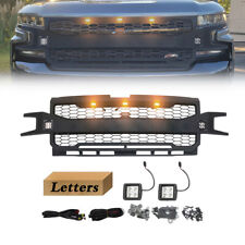 Front Grille Grill Wlights Letters For 2019 2020 Chevrolet Silverado 1500