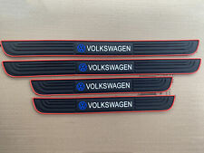 4pcs Black Door Scuff Sill Cover Panel Step Protector For Volkswagen Accessories
