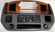 2006-2008 Dodge Ram Radio Trim Climate Control Radio Bezel Woodgrain Gray