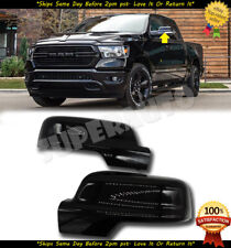 For 2019-2022 Dodge Ram 1500 Replacement Glossy Black Mirror Covers Caps W Clip