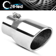 2.5 Inlet 3.5 Outlet Chrome Stainless Steel Exhaust Muffler Tip Tail Pipe