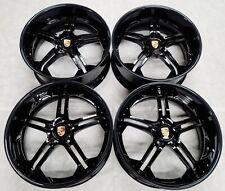 Black Wheels Rims 22 Inch 5x130 Carbon Fiber Dipped Porsche Panamera Cayenne