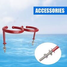2-ring Stainless Steel Cup Holder Marine Yacht Fishing Boat Red Drinking Double