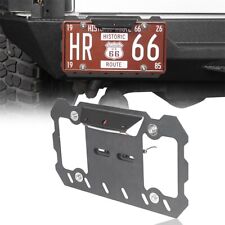 Black Steel D-ring Base License Plate Holder Mount For Jeep Wrangler Yj Tj Jk Jl