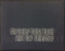 1973 Chrysler Data Book Dealer Album Imperial New Yorker Newport Facts Features