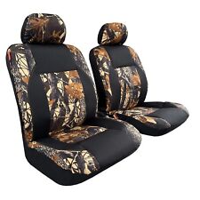 For Chevy Models Car Truck Suv Front Seat Covers Black Yellow Camo Cotton Canvas