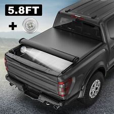 Truck Tonneau Cover For 07-13 Gmc Sierra Chevy Silverado 5.8 Bed Soft Roll Up