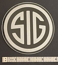 Sig Sauer Pistol Handgun Firearm Tactical Round Sticker Decal Gray Black