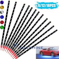 6-18x 12 Waterproof Led Strips 15 Led Motorcycle Car Under Dash Cuttable Lights