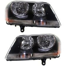 Black 08-14 For Dodge Avenger Headlights Headlamps Replacement 08-14 Leftright