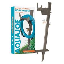 Aqua Joe Garden Hose Stand With Brass Faucet
