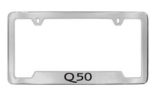 Infiniti Q50 Chrome Plated Engraved Brass Metal License Plate Frame Holder Tag