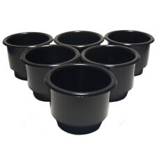 6 Pack- Black Two Tiered Plastic Drink Cup Can Holder Fits Boat Rv Pontoon