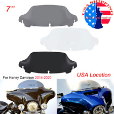 Black Clear Smoke 7inch Wave Windshield Fit For Harley Touring Street Glide Flht