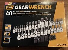 Gearwrench 40 Piece Master Sae And Metric Torx And Hex Bit Socket Set 40424a New
