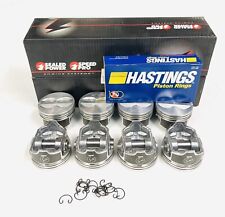 .040 Speed Pro H400cp Flat Top Pistons Moly Rings Kit 1970-80 Chevy Sb 400
