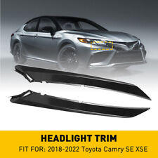 For 2018-2022 Toyota Camry Se Xse Front Bumper Headlight Filler Trim Accessories