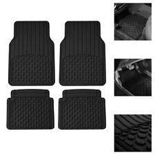 Fh Group Universal Car Rubber Floor Mats Heavy Duty All Weather Mats Black