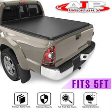 5 Ft 60 Short Bed Soft Top Tri-fold Tonneau Cover For 2005-2015 Toyota Tacoma