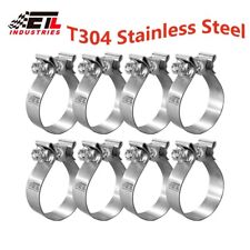 8pcs 2.5 304 Stainless Steel Narrow Band Muffler Exhaust Pipe Clamp Sleeves