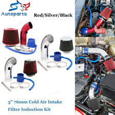 3 Car Cold Air Intake Filter Induction Kit Pipe Power Flow Hose System 76mm