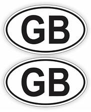 2x Gb Oval Vinyl Bumper Stickers Decals Euro Great Britain Label British England