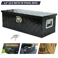 Aluminum 44x15x15 Heavy Duty Pickup Truck Bed Storage Tool Box W Lock Key