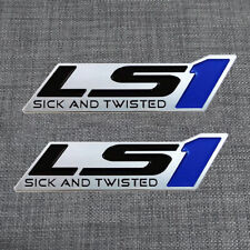 For Ls1 Sick And Twisted Emblem Engine Fender Trunk Dash Badge - 2pc