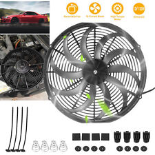 16 Inch Universal Slim Fan Push Pull Electric Radiator Cooling 12v Mount Kit