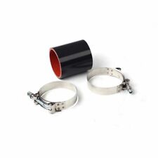 2.5 Inch 63 Mm Id Straight Silicone Coupler Hose Pipe Black Red T-clamp