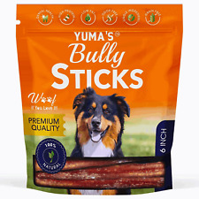 Natural Bully Sticks 6 Inch Pack Of 40 For Dogs For Intense Chewers Digestible