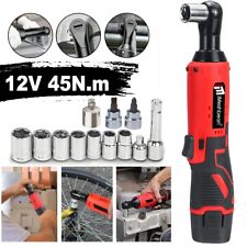 12v 3814 Electric Cordless Ratchet Wrench45 Ft-lbs With 6 Socketsbattery