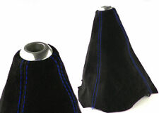 Universal Blue Stitch Black Suede Shifter Shift Gear Boot Cover Manualauto Jdm