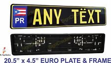 Euro Tag Bmw European License Plate Any Text Puerto Rico Mounting Frame