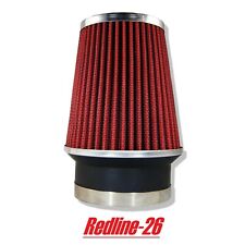 Red Universal Narrow Cone Truck Cold Air Filter Replacement 3.5 89 Mm