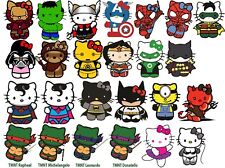 Hello Kitty Spider Maniron Manbatmanthor - Many Super Hero Decals-stickers