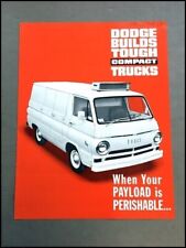 1966 Dodge Frigiking Van A100 A-100 Vintage Car Sales Brochure Folder