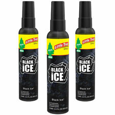 Little Trees Spray Car Air Freshener 3-pack Black Ice