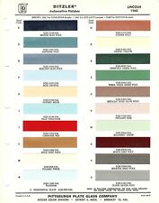 1960 Lincoln Premiere Town Car Continental Mark V Paint Chips Ppg-ditzler
