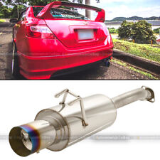 Fit 06-10 Civic 24 Dr Stainless Steel Axle Back Exhaust Muffler 4 Burnt Tip